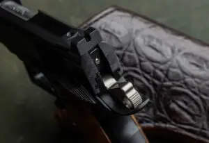 Hand Serrated Back of Slide